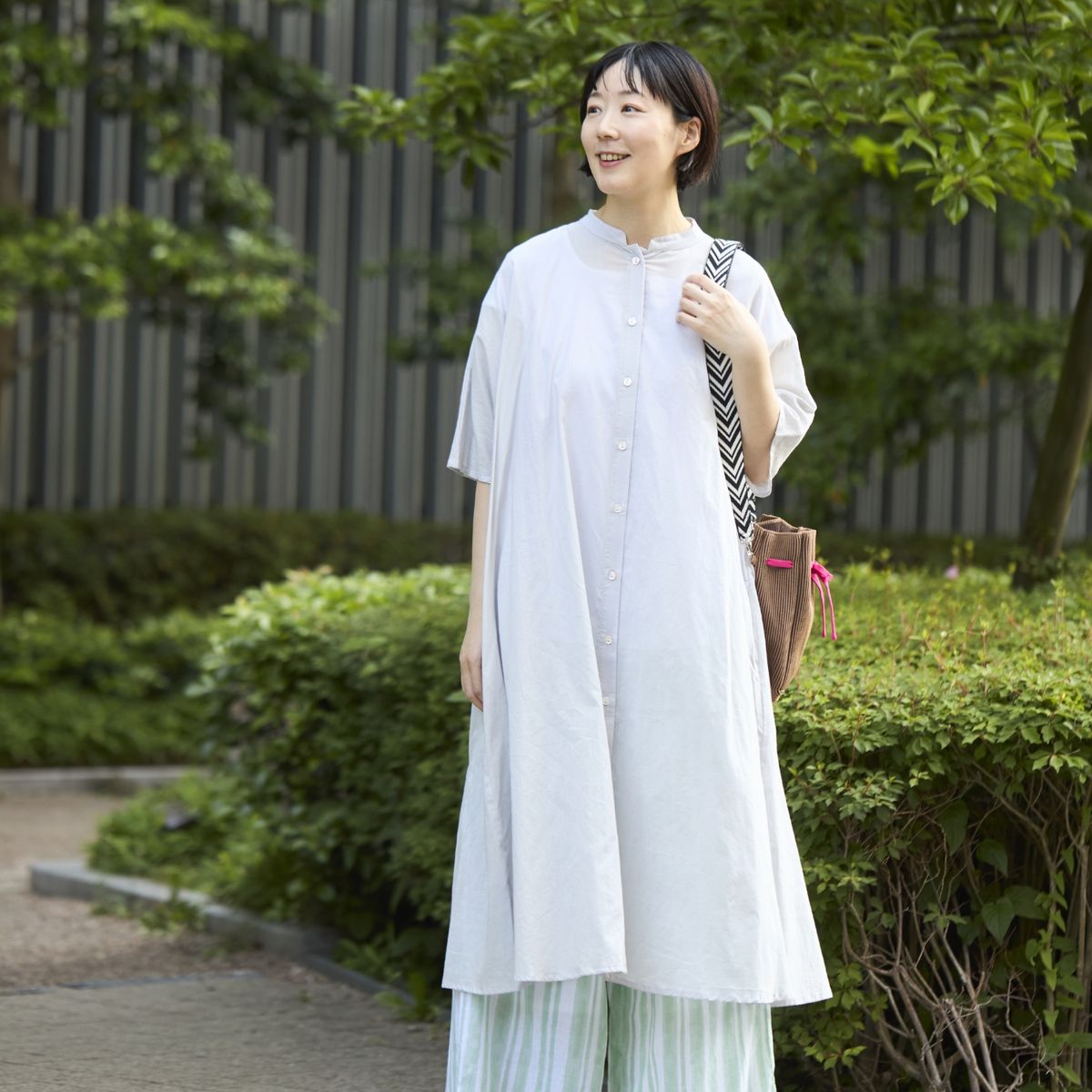 Kilka×kapuwa/風が通るなめらかモスリンワンピース